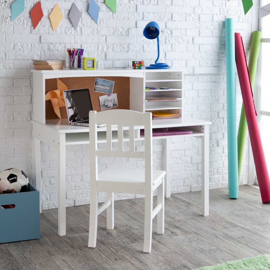 Дизайн детской с белой мебелью